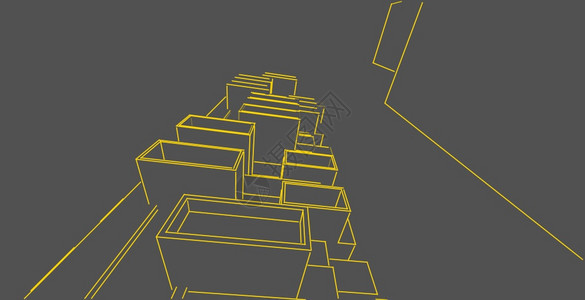 绘画现代的阴凉处3d图解现代城市建筑抽象背景设计3D图解架构建设透视直线三维图解建筑结构图片