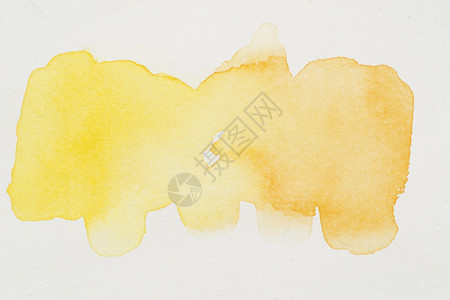 画笔涂片亮黄色水彩商业白的图片