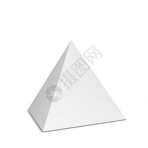 进步白色金字塔图3d插在白背景上孤立数据图片