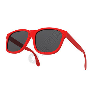 潮人眼镜现代太阳3D插图孤立在白色背景上优质的图片