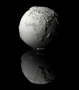 利比亚洲白色的黑底地球现实模型非洲3D化石African3D图片