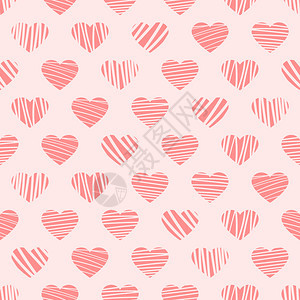 时髦的Eps10矢量扭曲的心型图案eps10详细显示一个潮流无缝扭曲的红心模式假期浪漫图片