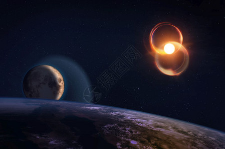 幻想繁星点系由美国航天局提供的这幅图象元件部分成份美国航天局提供的这张图象其中显示的星空上闪亮太阳图片