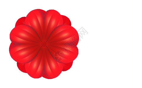 花束自然3d将红色花瓣朵与剪切路径隔绝在白色背景上夏天图片