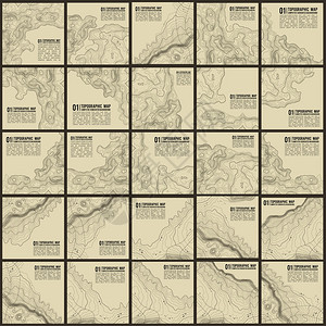 土地灰色等高线矢量地形理山脉矢量图案纹理陆地矢量形图集光滑的线框背景图片