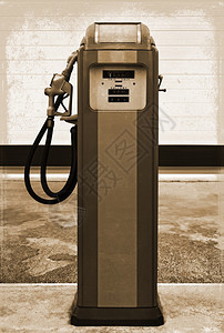 旧加油站设置时的老式汽泵危机古老的复图片