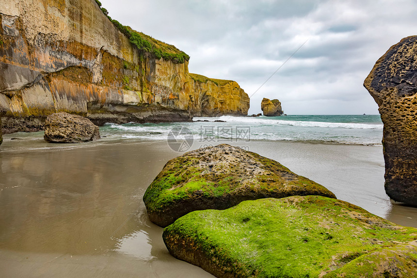 旅游户外吸引力新西兰地道海滩的一幅图象图片