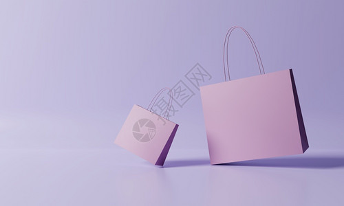 关于紫色背景商业和在线购物概念的3D插图DBusiness和网上购物概念顾客市场零售图片