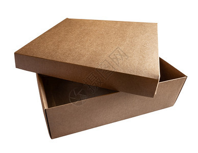 递送白背景上孤立的打开纸板盒瓜拉纳皮展示图片