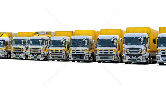 高速公路服务半货运车辆行卡车停场图片