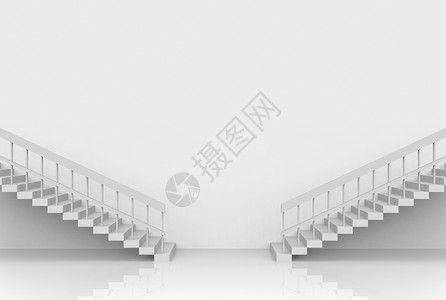 阴影3d在商业概念中提供两种不同的现代灰色水泥楼梯背景选择或机会方式明亮的结石图片
