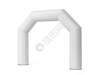 充气拱门拱道站立便携的充气促销拱门模拟3D插图孤立在白色背景上设计图片