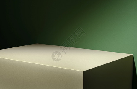 光照亮水平划分的背景细条纹白色和绿计算机渲染产品背景介绍有创造力的艺术图片