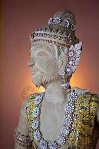 信仰古董泰国Erawan博物馆泰式天使雕像寺庙图片