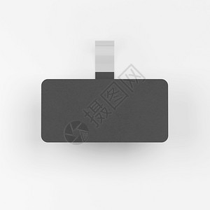 灰色背景上的Blankwwobbler标签模拟3d插图笔记公告价格图片