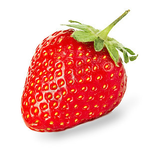 完美的维他命白上隔离的草莓成熟图片