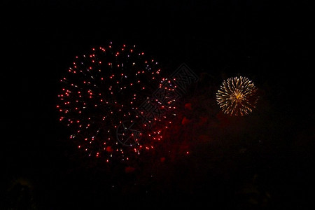 质地在夜空中闪耀着彩色烟火的光环庆典概念有质感图片