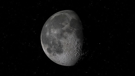 天文学黑色的3D月球轨道的成像美国航天局提供的这一图像元件月球在空间背景下有明亮的弹坑和月球土壤美航空天局图片