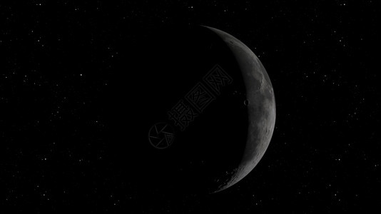 美天局带具的黑暗3D月球轨道的成像美国局提供的这一图像元件月球在空间背景下有明亮的弹坑和月球土壤图片