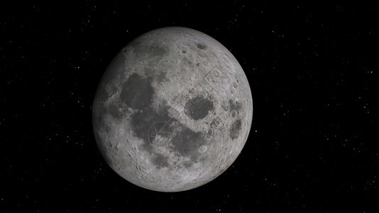 3D月球轨道的成像美国航天局提供的这一图像元件月球在空间背景下有明亮的弹坑和月球土壤圆圈天文科学图片