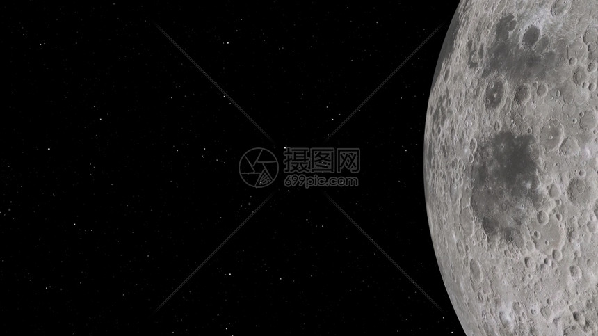 占星术圆圈地球3D月轨道的成像美国航天局提供的这一图像元件月球在空间背景下有明亮的弹坑和月球土壤图片
