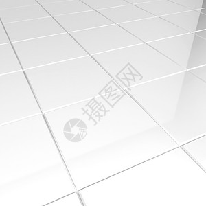 马赛克白色瓷砖3d背景白色的厨房图片