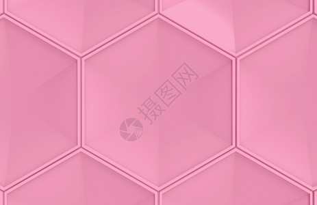 横幅艺术3d使几何粉色六边形空间壁纹理背景颜色图片