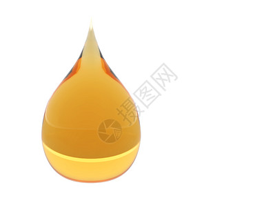 黏健康新鲜的3d将金橙色液体滴成蜂蜜橄榄或汽油白色背景上孤立的剪切路径图片