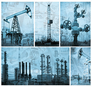 石油天然气工业和货币金融背景合并单色油田全球的大学图片