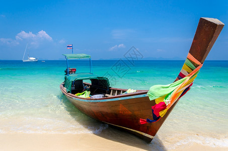 水太阳巡游船热带海滩泰国普吉棕榈图片