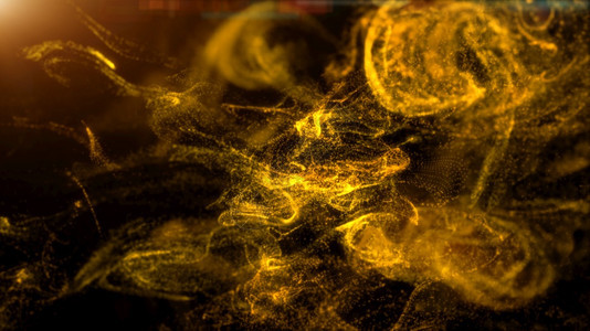 液体黄色的流动状金色微粒出美丽田野深的抽象背景图片