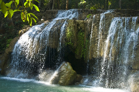 河亚拉旺公园瀑布的一部分异国情调风景图片