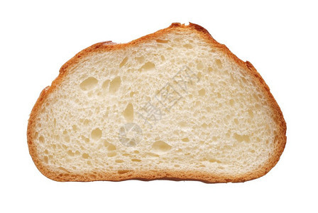 食物和饮料单片新鲜白小麦面包在色背景中分离吃早餐营养图片