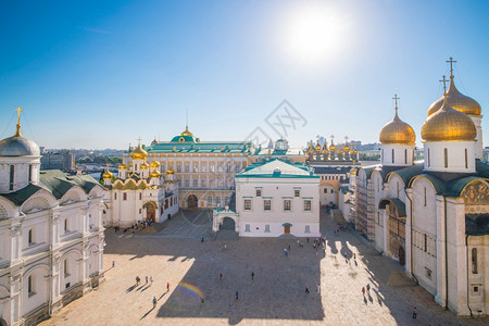 莫斯科教堂钟白色的莫斯科克里姆林宫教科文组织俄罗斯世界遗产地点博物馆背景