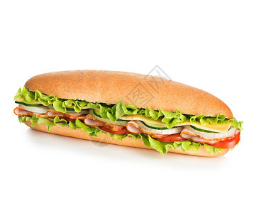 营养孤立在白色背景上的皇家三明治食物美国人图片