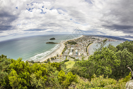 海滩城市景观天空照片来自MaunganuiMountMaunganui新西兰图片