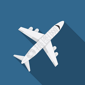 飞机影子商业天空平面设计现代矢量图的飞机标与长的影子平面设计的现代矢量图飞机标与长的影子设计图片
