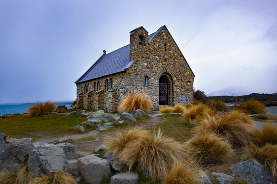 众所周知重要的精神新西兰泽岛南部特卡波湖附近的重要地标和旅行目的公教堂位于新西兰北部Tekapo湖附近图片