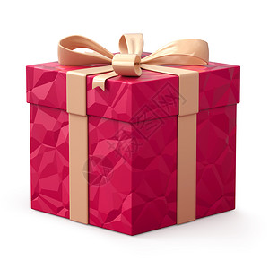 爱正方形在白色背景上孤立的礼品盒3d插图圣诞节图片
