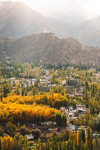 路美丽的岩石北部LehLadakh区秋天风景北部图片