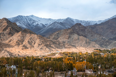 哈登亚洲人查谟北部LehLadakh区地貌观拉达克背景