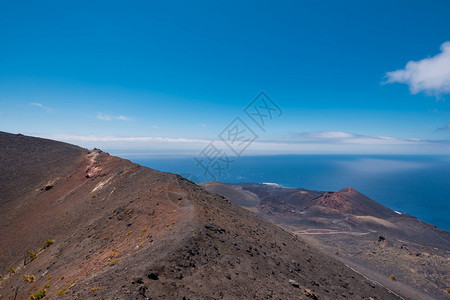 自然西班牙加那利群岛拉帕尔马圣安东尼奥和塞内吉亚火山天空游客图片