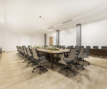 3d在高楼办公大上提供商务会议室内的建造椅子图片