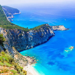 希腊爱奥尼亚岛列夫卡达地中海风景优美爱奥尼亚人图片