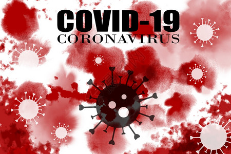 病理毒学流行Corona毒共vid19的血液背景图片