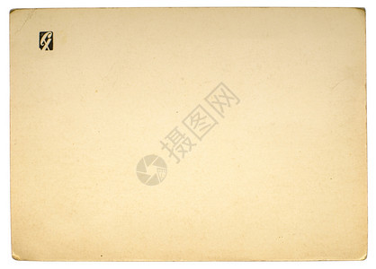 白背景上孤立的旧纸页空白棕色纸板图片
