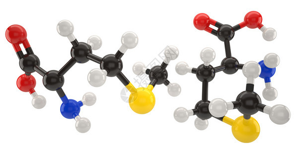 带有剪切路径的甲基硫磷分子结构3d插图生物学氢球图片