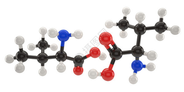 配有剪切路径的Valine分子结构3d插图研究链氧图片