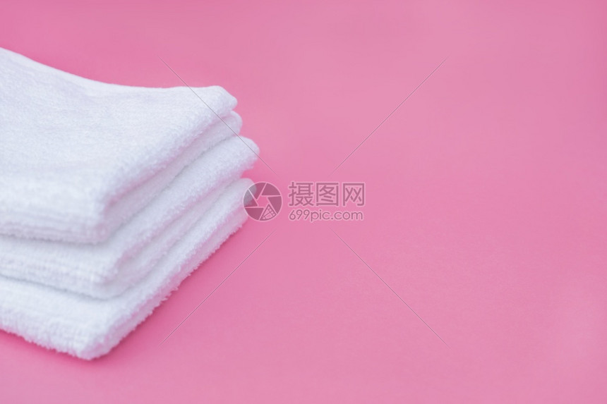 堆积的采取治疗粉色毛巾背景高分辨率照片白毛巾优质照片图片