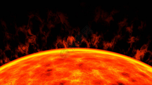 天文学电脑晕红色矮星太阳关闭空间视图3D对流高清图片素材